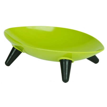 Petpurifiers Melamine Couture Sculpture Single Dog BowlOil Green PE484737